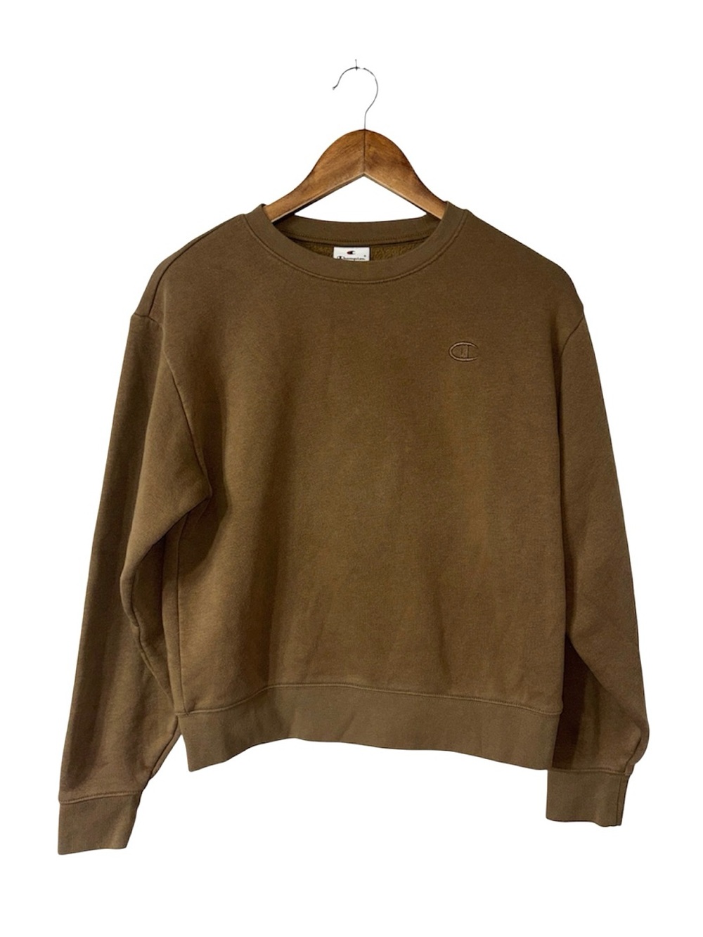 Champion Brown Pullover Sweatshirt Cappuccino Mocha Coffee Casual Lounge Size XS